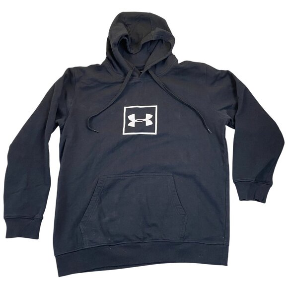 Under Armour Mens Hoodie Sweatshirt XXL Pullover Pocket Activewear Casual Black - Picture 1 of 12